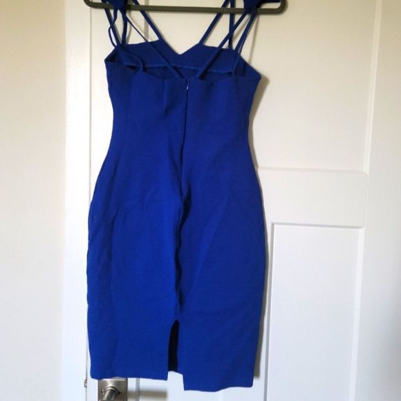 Medium Lynn Couture blue edgy mini dress. - Picture 2 of 4